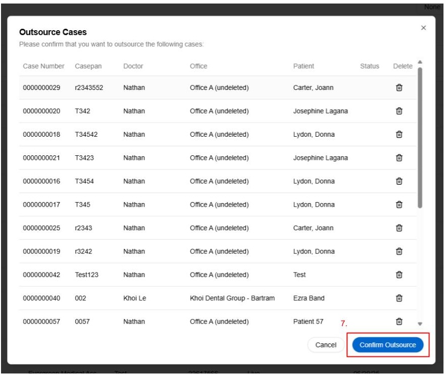 Outsource using case selection 3